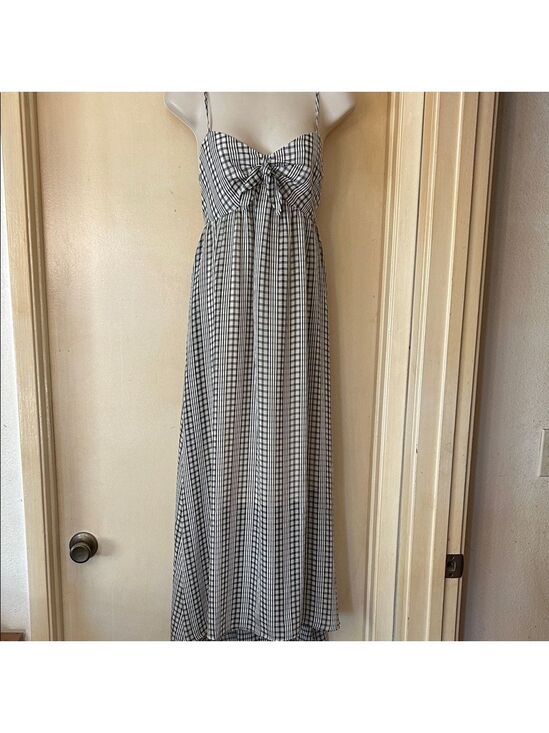 Calvin Klein Dresses & Skirts - Calvin Klein Black and White Plaid Maxi Dress size 0